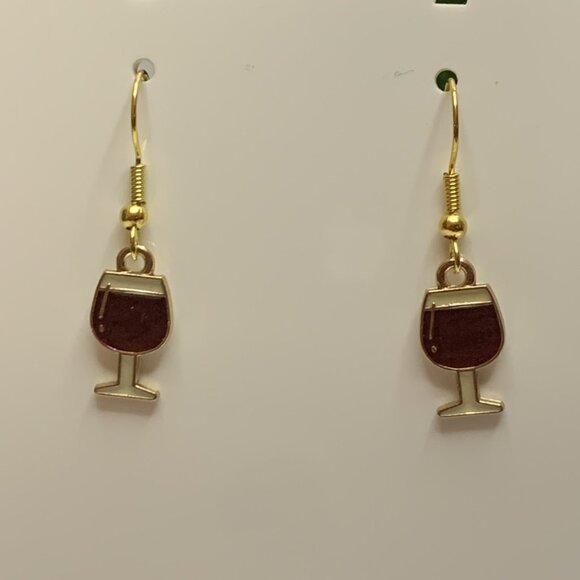 Wine Earring, Alcohol Earring, Drink Earring, Funny Food Earring, Gift Idea - Picture 6 of 7